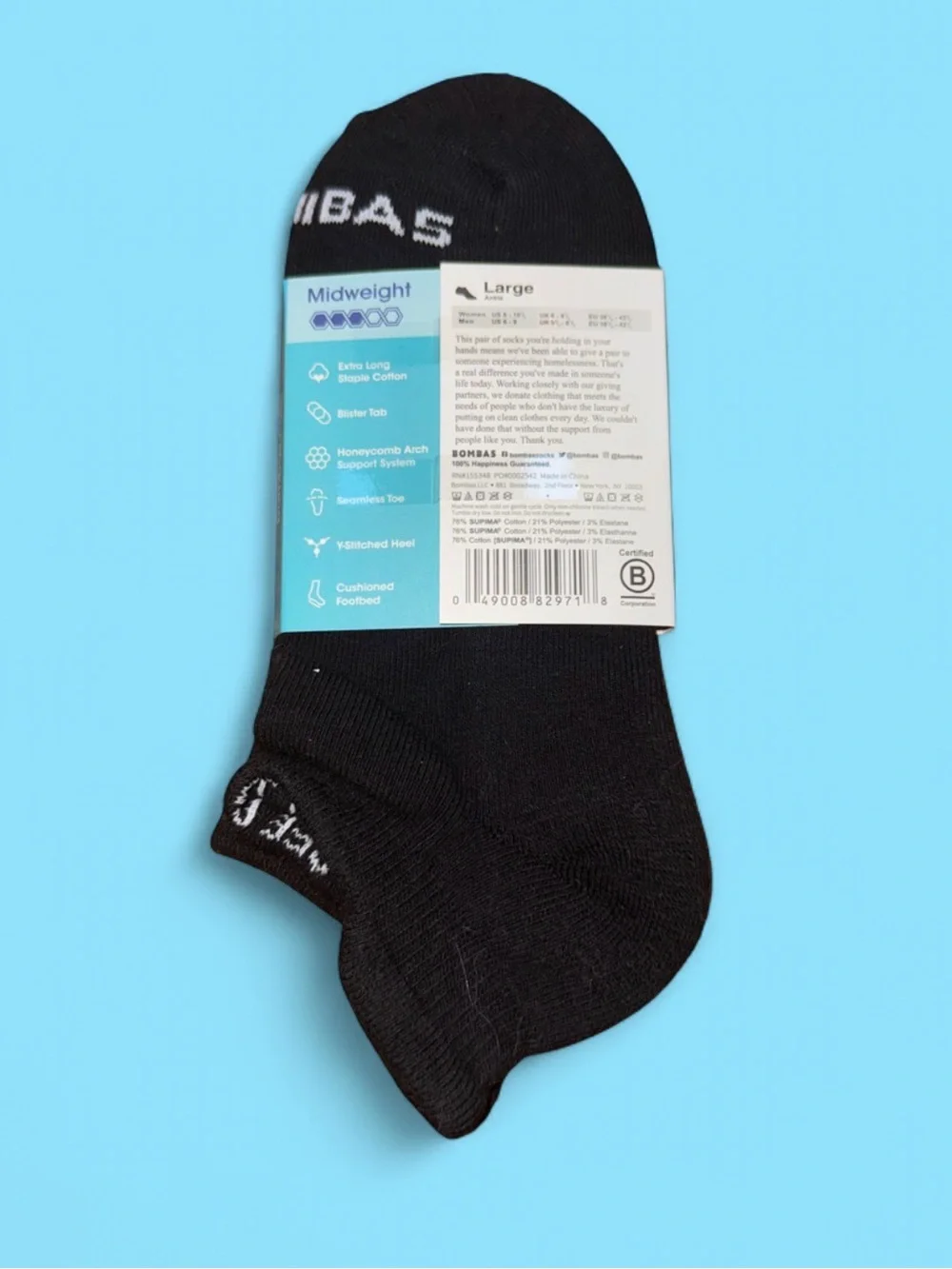 Bombas No-Show Socks - Black
